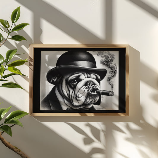 English Bulldog with Derby Hat BD005