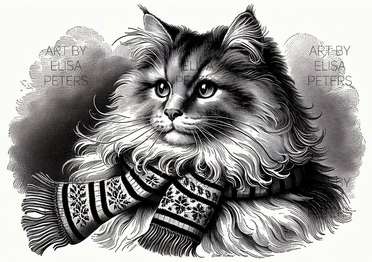 Cat with Scarf CT002