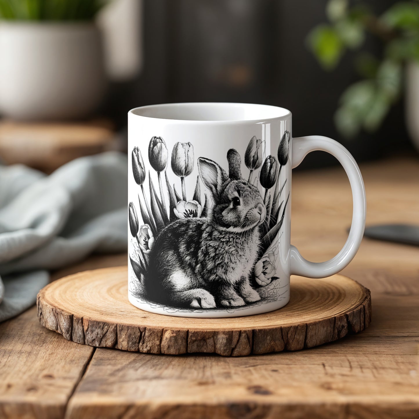 Bunny with Tulips BUN019