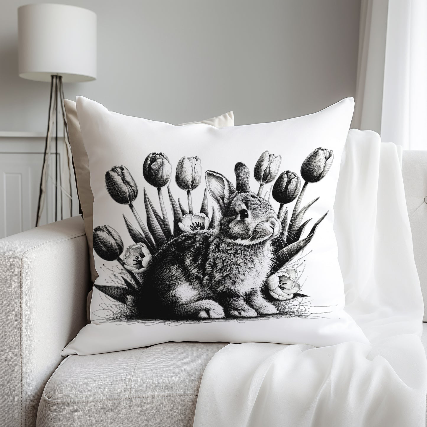 Bunny with Tulips BUN019