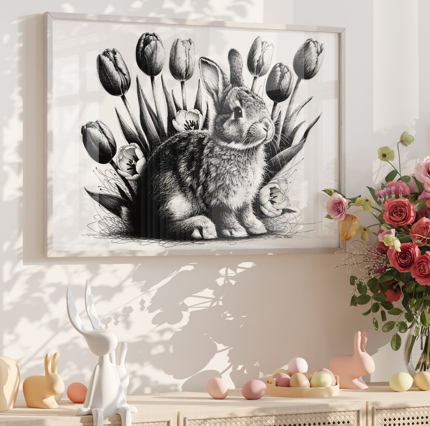 Bunny with Tulips BUN019