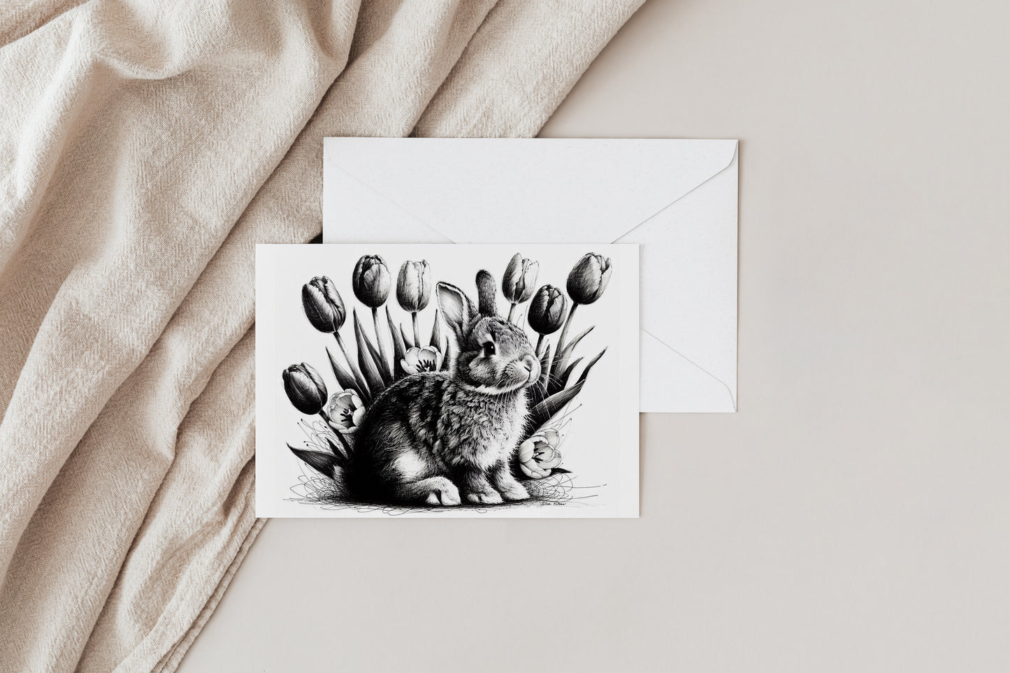 Bunny with Tulips BUN019